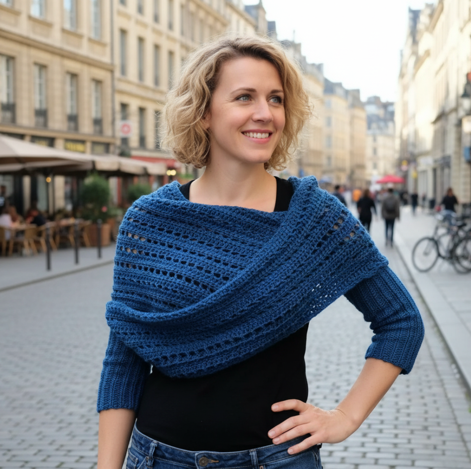 Scarf with Sleeves Crochet Pattern